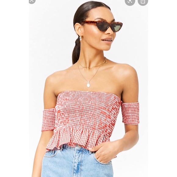 forever 21 gingham top
